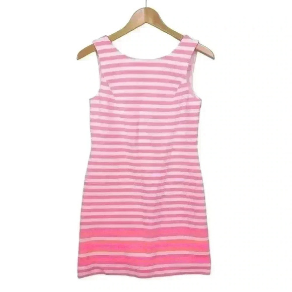 Lilly Pulitzer Dresses & Skirts - Lilly Pulitzer Eden Tropical Pink Pout Ottoman Striped Shift Dress Size Small